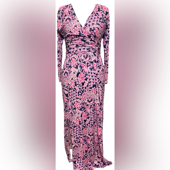 Lilly Pulitzer Dresses & Skirts - Lilly Pulitzer Nichola Pink Maxi Dress Love You Bunches Vacation Resort Small